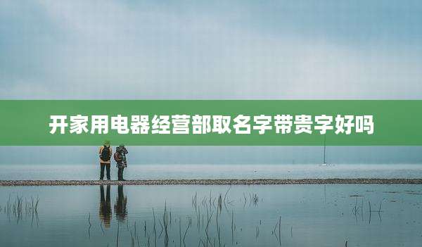 开家用电器经营部取名字带贵字好吗