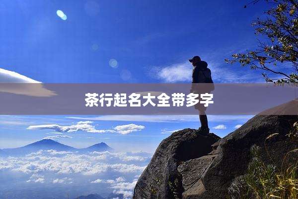 茶行起名大全带多字