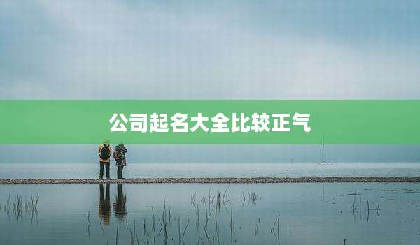 公司起名大全比较正气