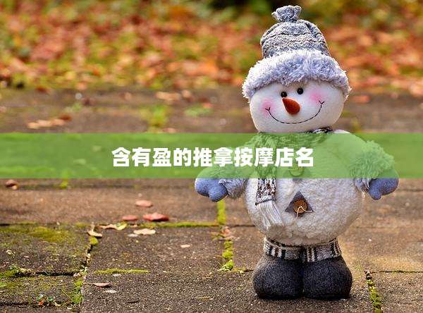 含有盈的推拿按摩店名