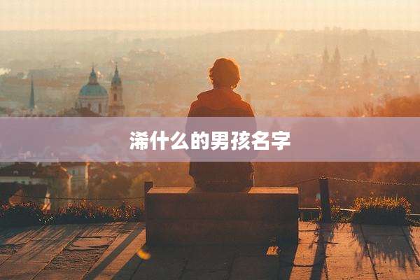 浠什么的男孩名字