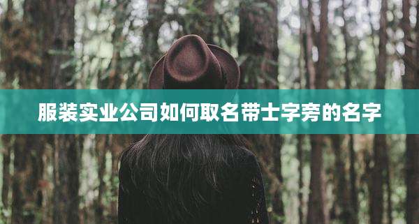 服装实业公司如何取名带士字旁的名字