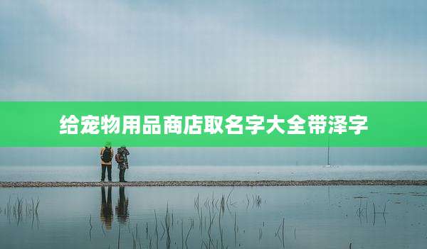 给宠物用品商店取名字大全带泽字