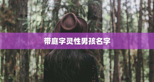 带庭字灵性男孩名字