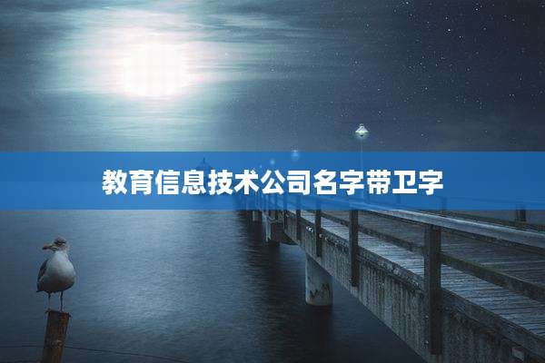 教育信息技术公司名字带卫字