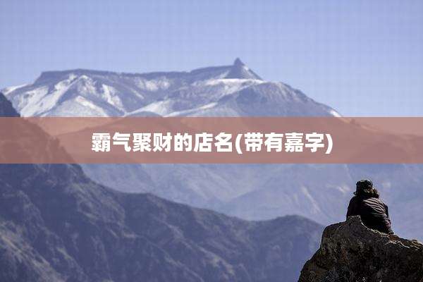 霸气聚财的店名(带有嘉字)