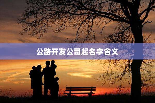 公路开发公司起名字含义