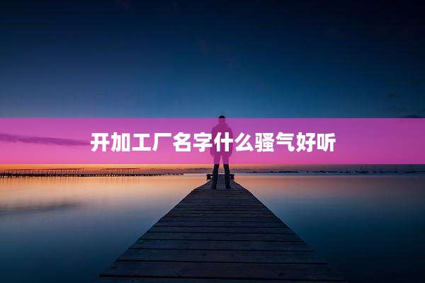 开加工厂名字什么骚气好听