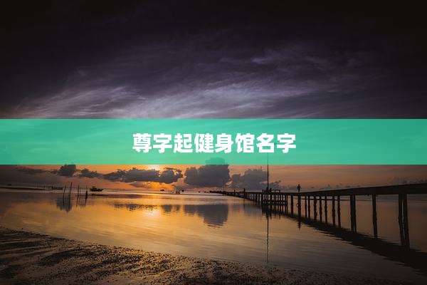 尊字起健身馆名字
