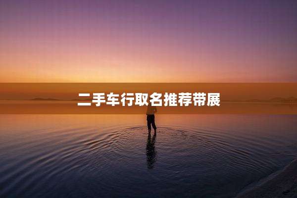 二手车行取名推荐带展