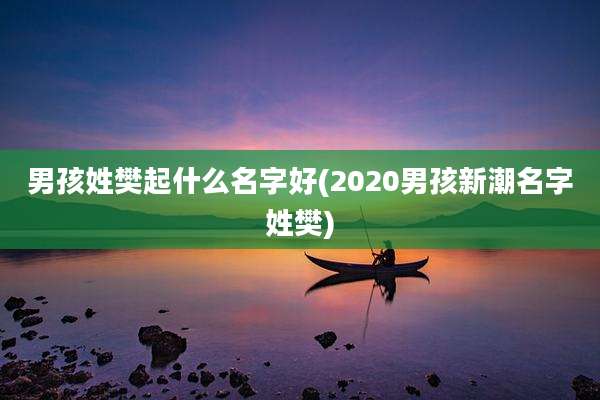 男孩姓樊起什么名字好(2020男孩新潮名字姓樊)