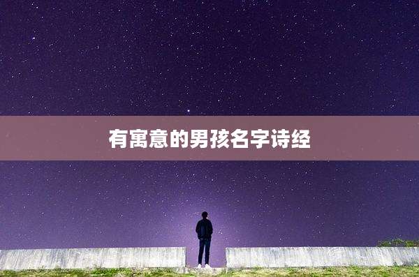有寓意的男孩名字诗经