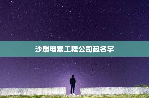 沙雕电器工程公司起名字