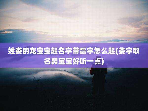 姓娄的龙宝宝起名字带磊字怎么起(娄字取名男宝宝好听一点)