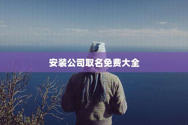 安装公司取名免费大全