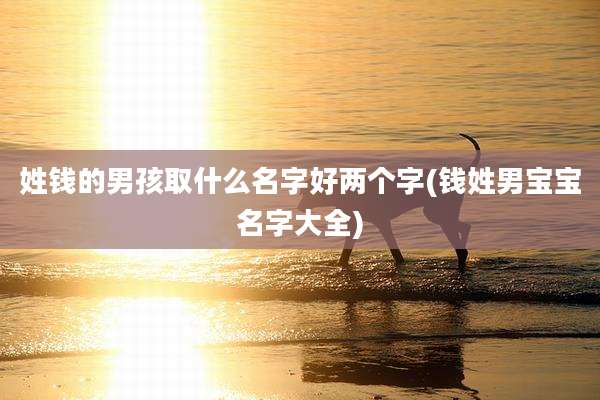 姓钱的男孩取什么名字好两个字(钱姓男宝宝名字大全)