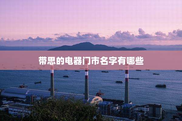 带思的电器门市名字有哪些