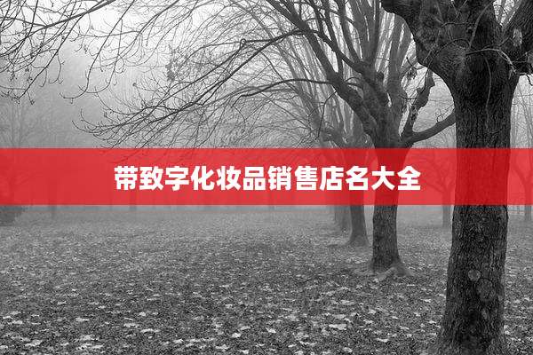 带致字化妆品销售店名大全