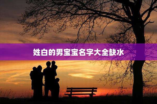 姓白的男宝宝名字大全缺水