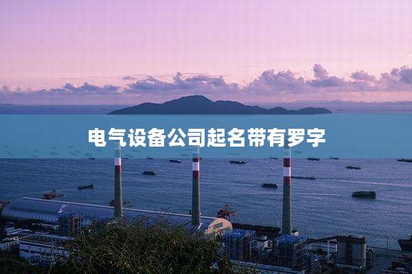 电气设备公司起名带有罗字