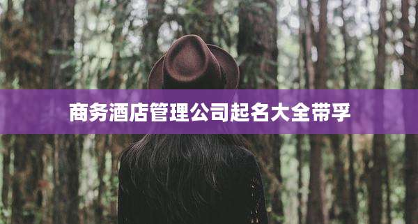 商务酒店管理公司起名大全带孚