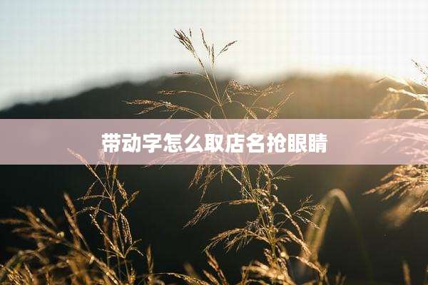 带动字怎么取店名抢眼睛