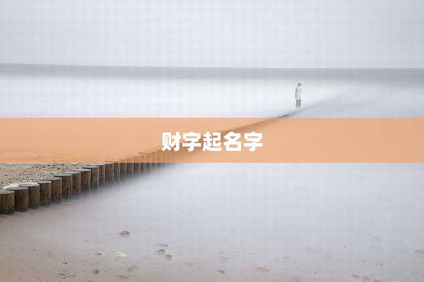 财字起名字