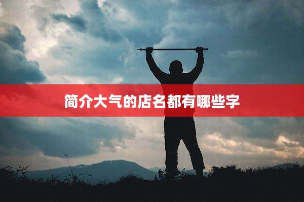 简介大气的店名都有哪些字