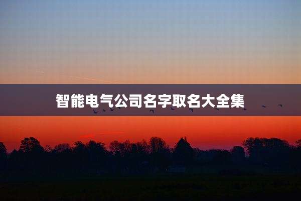 智能电气公司名字取名大全集