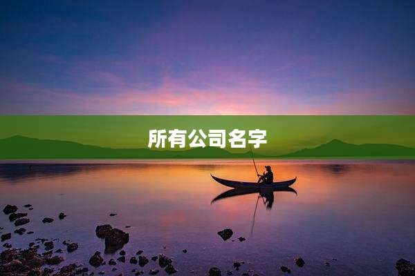 所有公司名字