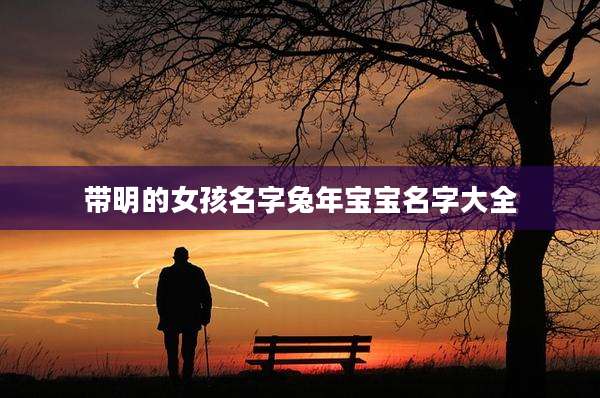 带明的女孩名字兔年宝宝名字大全