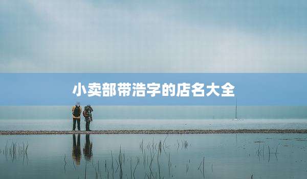 小卖部带浩字的店名大全