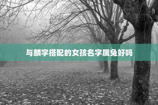 与麟字搭配的女孩名字属兔好吗