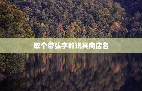取个带弘字的玩具商店名