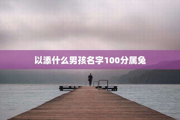 以添什么男孩名字100分属兔