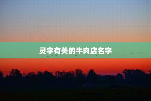 灵字有关的牛肉店名字