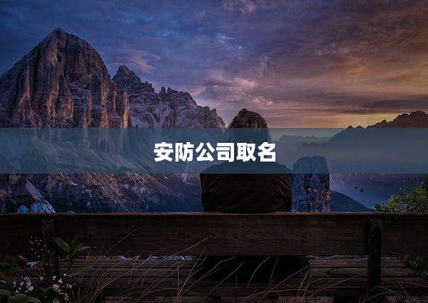 安防公司取名