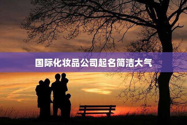 国际化妆品公司起名简洁大气