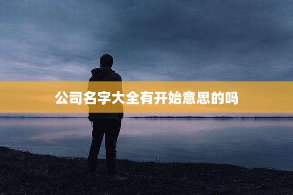 公司名字大全有开始意思的吗