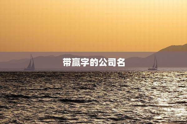 带赢字的公司名