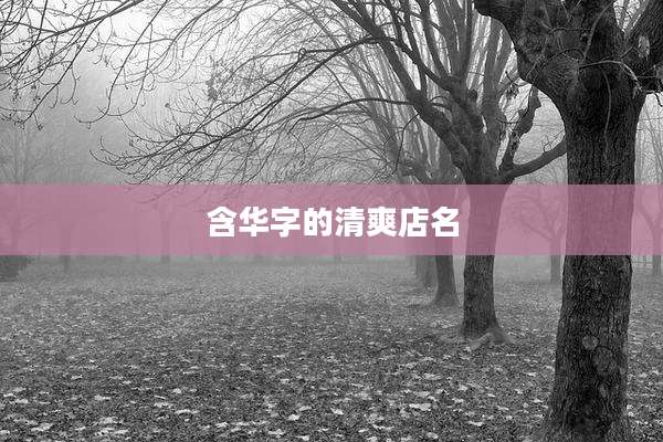 含华字的清爽店名