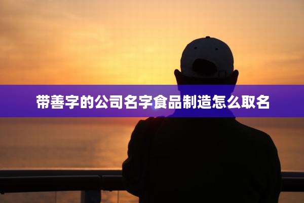 带善字的公司名字食品制造怎么取名