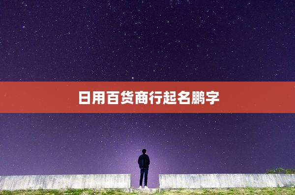 日用百货商行起名鹏字