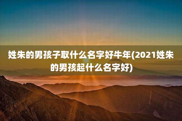 姓朱的男孩子取什么名字好牛年(2021姓朱的男孩起什么名字好)
