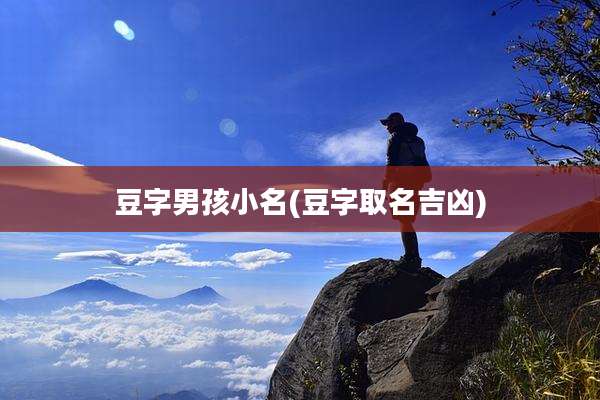 豆字男孩小名(豆字取名吉凶)