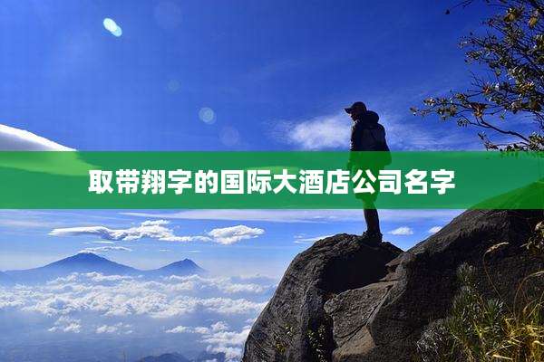 取带翔字的国际大酒店公司名字