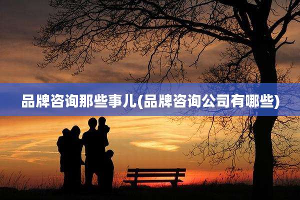 品牌咨询那些事儿(品牌咨询公司有哪些)