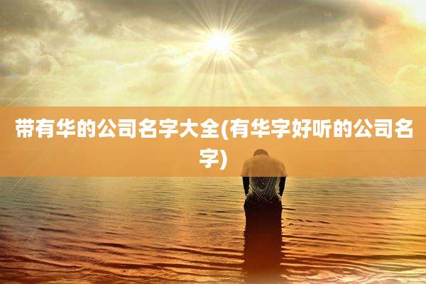 带有华的公司名字大全(有华字好听的公司名字)