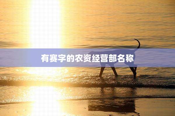 有赛字的农资经营部名称