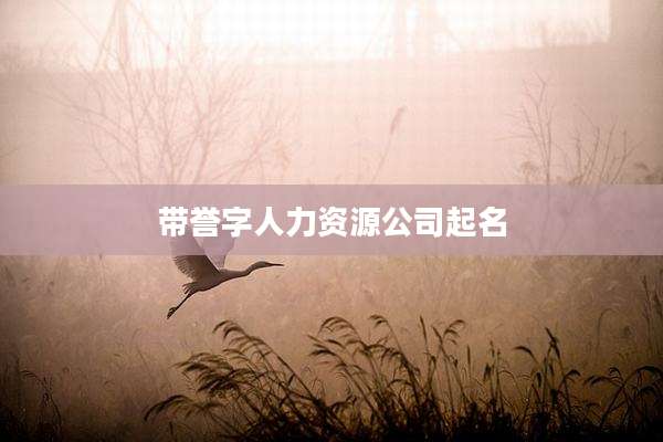 带誉字人力资源公司起名
